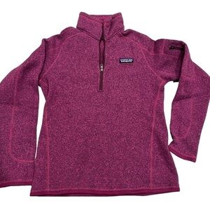 PATAGONIA Women's Better Sweater 1/4-Zip Mock Purple Size S